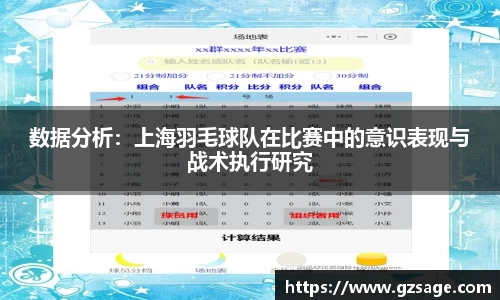 数据分析：上海羽毛球队在比赛中的意识表现与战术执行研究