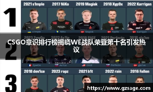 CSGO意识排行榜揭晓WE战队荣登第十名引发热议
